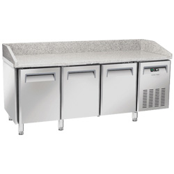 Mesas refrigeradas para pizza con Encimera de Granito/Mármol Mesas refrigeradas para pizza con Encimera de Granito/Mármol