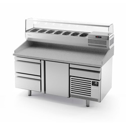 Mesas refrigeradas para pizza de Acero Inoxidable