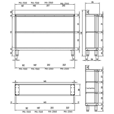 Mesa Estanteria Cafet. Ma-2060