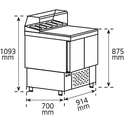 Mesas refrigeradas MPGP-100-G HC