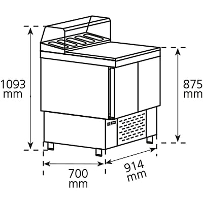 Mesas refrigeradas MPGP-100-G HC Mesas refrigeradas MPGP-100-G HC