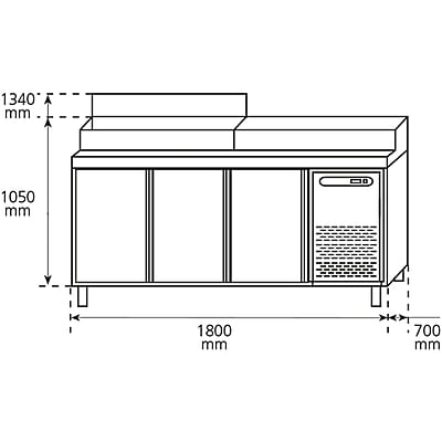 Mesa refrigerada con puerta MPGE-180-I HC Mesa refrigerada con puerta MPGE-180-I HC