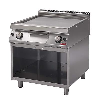 Fry-top a gas Lisa cromo duro sobre mueble abierto S.900 SV 98 FTGS-CR