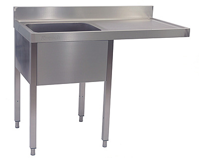 FRELAV6 1200 1ED FREGADERO CON BASTIDOR PARA LAVAVAJILLAS ESCURRIDOR DERECHA F.600 (1200X600)(SENO 500X400X300) (126154DVDXL) Ç