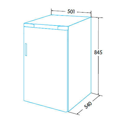 Frigo 1P Edesa EFS0812 WH/A