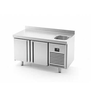 Mesa de refrigeración con fregadero Fondo 70 BMGN 1470 F