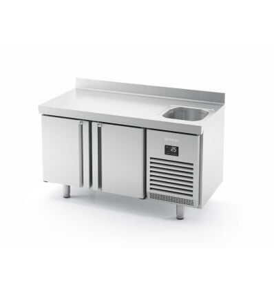 Mesa de refrigeración con fregadero Fondo 70 BMGN 1470 F Mesa de refrigeración con fregadero Fondo 70 BMGN 1470 F