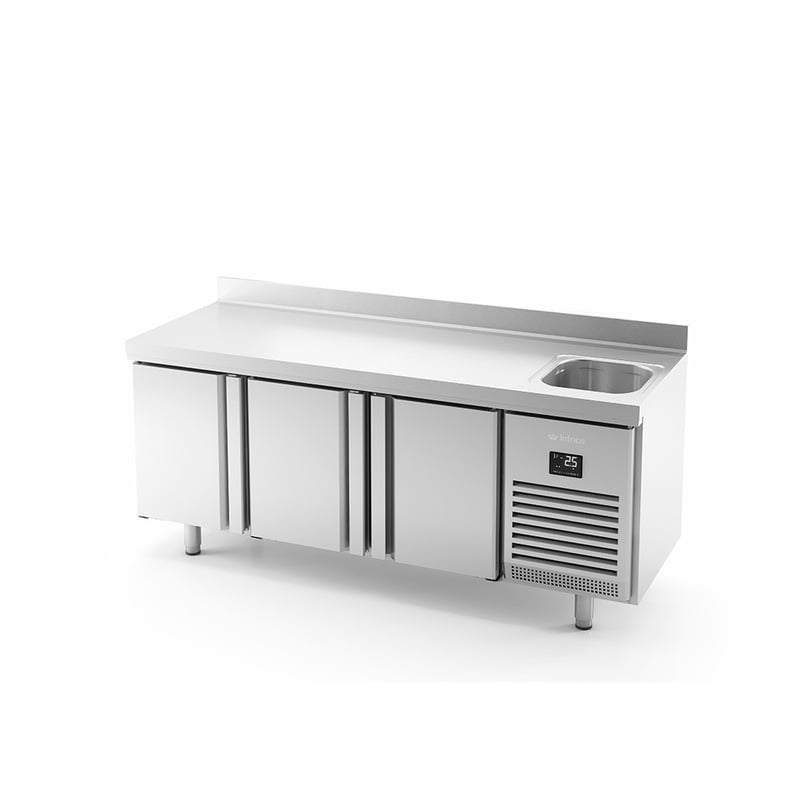 Mesa de refrigeración con fregadero Fondo 70 BMGN 1960 F