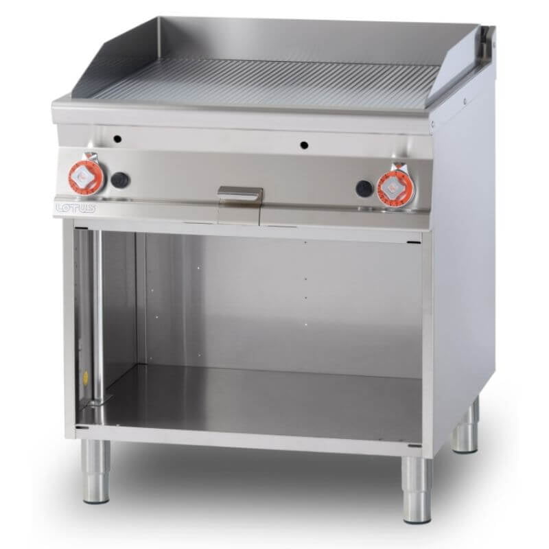 Fry-top a gas Ranurado sobre mueble abierto S.900 SV 98 FTRGS Fry-top a gas Ranurado sobre mueble abierto S.900 SV 98 FTRGS