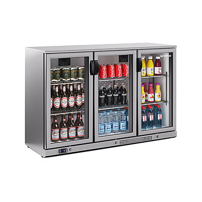 Expositor refrigerado horizontal en inox 2 puertas ERV 35 II