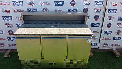Mesa refrigerada para pizza y ensaladas 3 puertas GGMGastro SAS147G