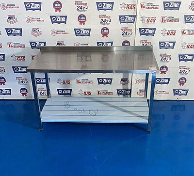 Mesa de trabajo con peto 70x150x85 Mesa de trabajo con peto 70x150x85