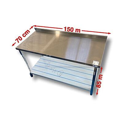Mesa de trabajo con peto 70x150x85 Mesa de trabajo con peto 70x150x85