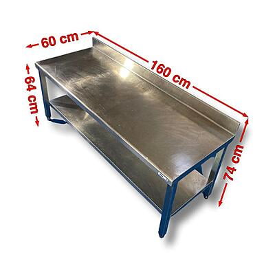 Mesa de trabajo con peto 64x160x60 Mesa de trabajo con peto 64x160x60