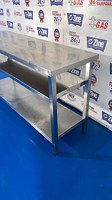 Mesa de trabajo con baldas 85x165x59 Mesa de trabajo con baldas 85x165x59
