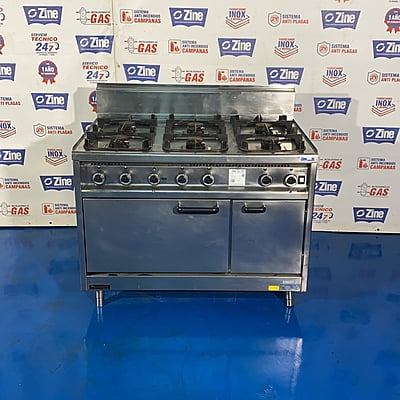 Cocina a gas 6 fuegos con horno Fondo 750 Cocina a gas 6 fuegos con horno Fondo 750