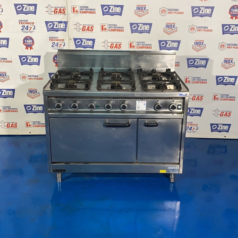 Cocina a gas 6 fuegos con horno Fondo 750 Cocina a gas 6 fuegos con horno Fondo 750