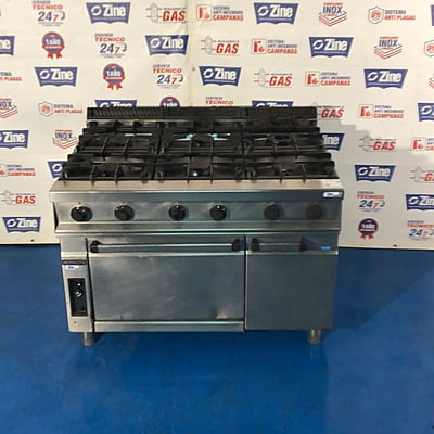 Cocina a gas 6 fuegos con horno 90cm Fondo Cocina a gas 6 fuegos con horno 90cm Fondo