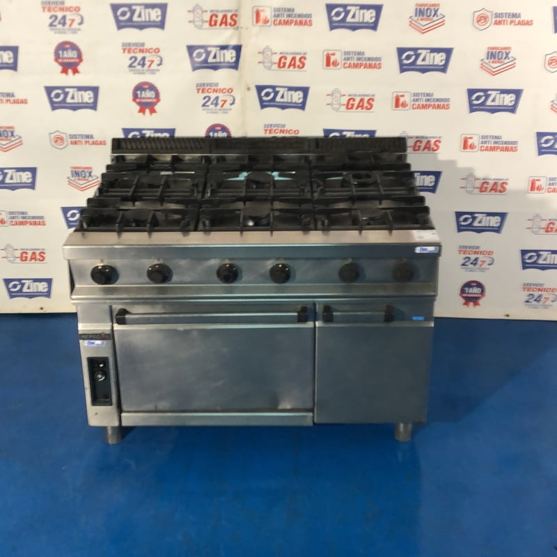 Cocina a gas 6 fuegos con horno 90cm Fondo Cocina a gas 6 fuegos con horno 90cm Fondo