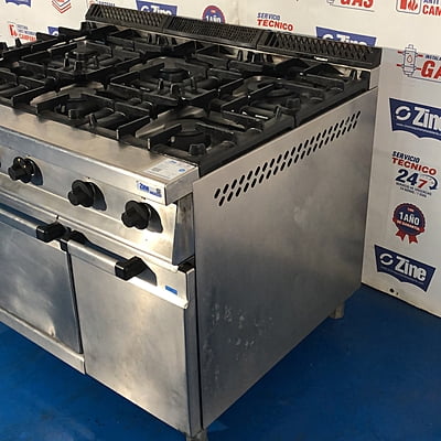 Cocina a gas 6 fuegos con horno 90cm Fondo Cocina a gas 6 fuegos con horno 90cm Fondo