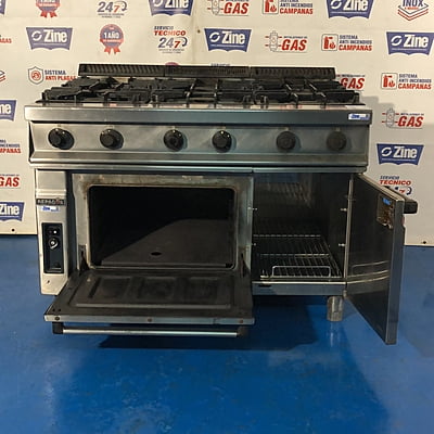 Cocina a gas 6 fuegos con horno 90cm Fondo Cocina a gas 6 fuegos con horno 90cm Fondo