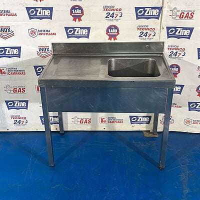 Fregadero inox con cuba 100x60x85