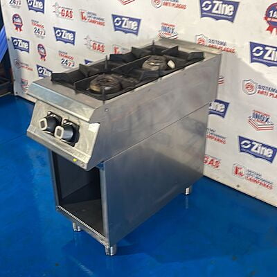 Cocina a gas 2 fuegos sobre mueble abierto fondo 90 Cocina a gas 2 fuegos sobre mueble abierto fondo 90