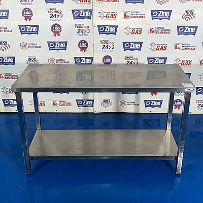 Mesa inox central (sin peto) 140x58x85 Mesa inox central (sin peto) 140x58x85