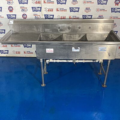 Fregadero inox con 3 cubas (poner precio) Fregadero inox con 3 cubas (poner precio)