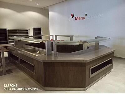 Mueble buffet placa fría 4 modulos Mueble buffet placa fría 4 modulos