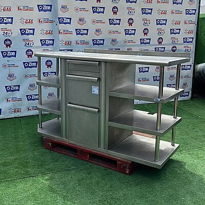 Mueble cafetero inox 180x65x100cm Mueble cafetero inox 180x65x100cm