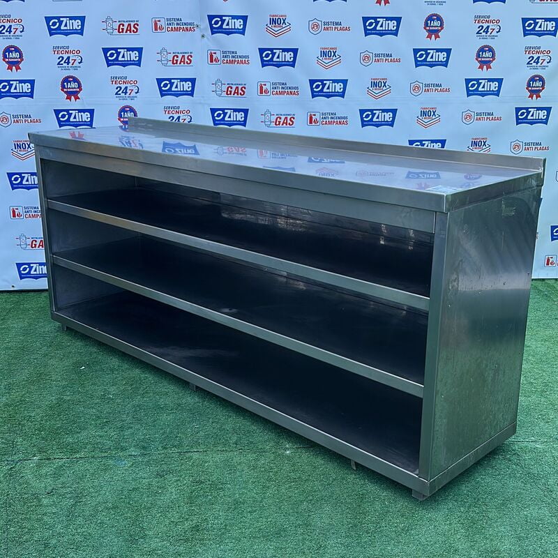 Mueble inox con estantes Mueble inox con estantes