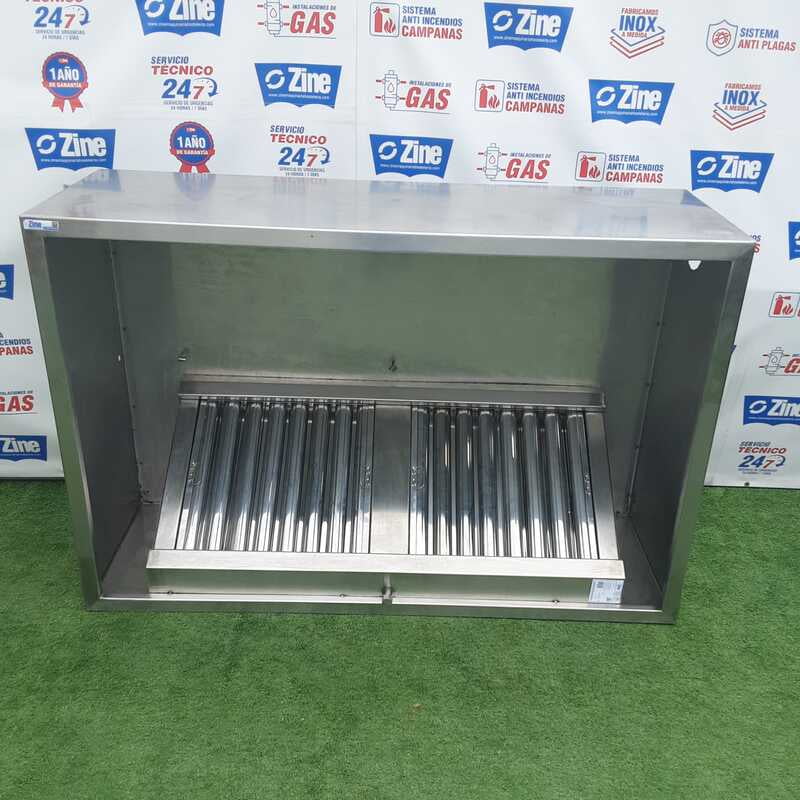 Campana extractora inox 150x50x100 Campana extractora inox 150x50x100