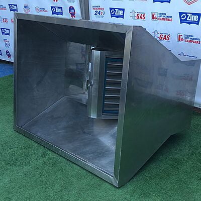 Campana central inox 138x110x110cm Campana central inox 138x110x110cm