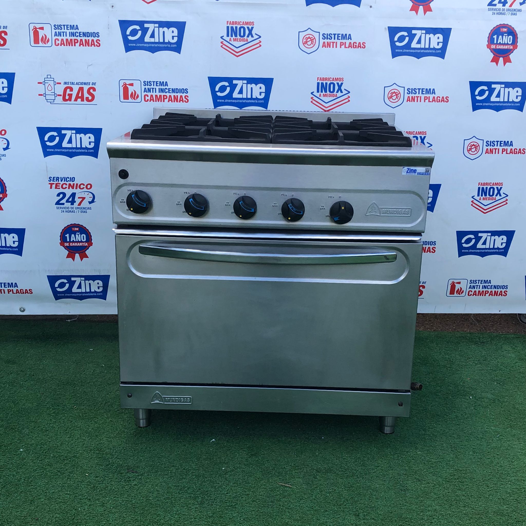 Cocina a gas con horno 82x75x85cm