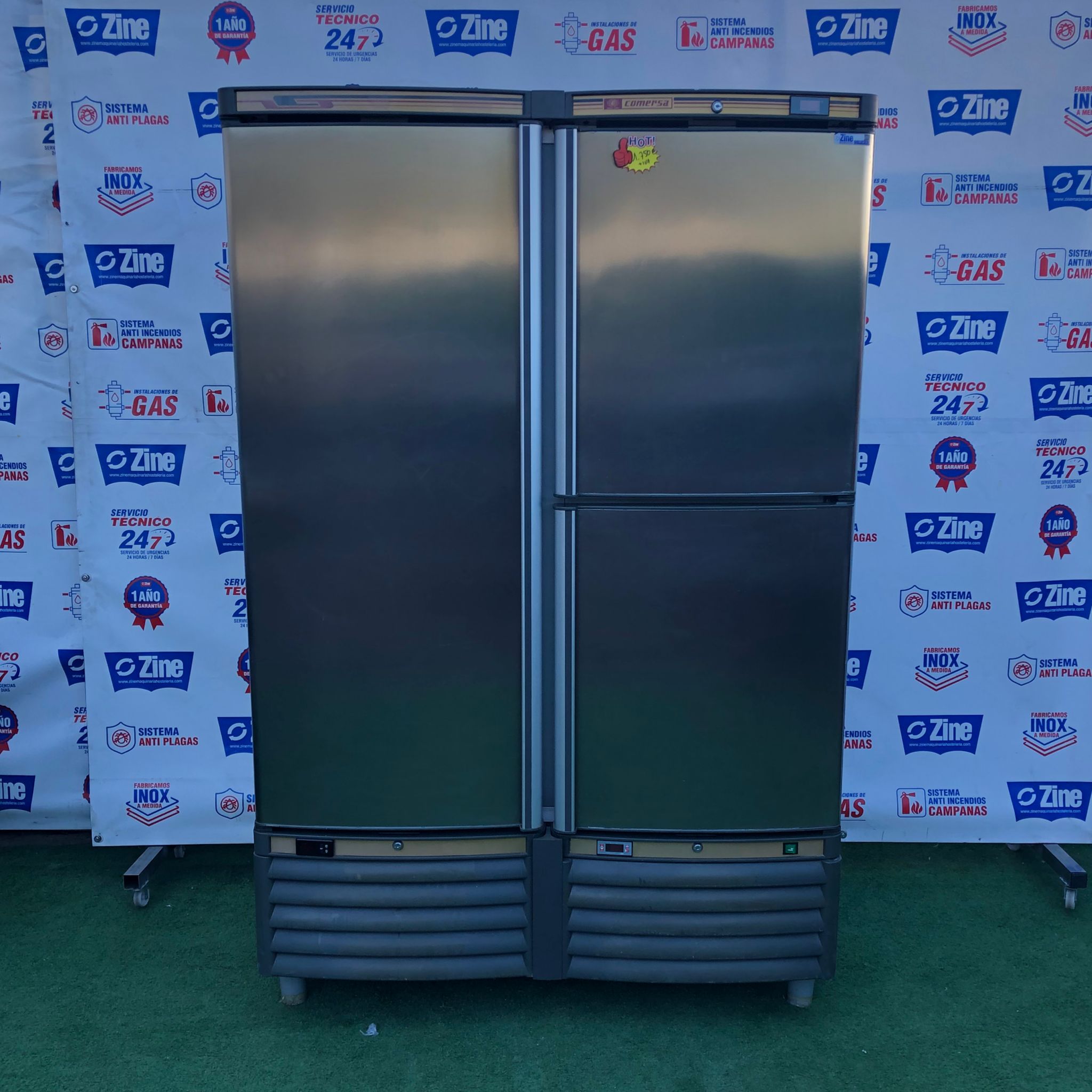 Armario de refrigeración inox 3 puertas 125x75x190cm Armario de refrigeración inox 3 puertas 125x75x190cm