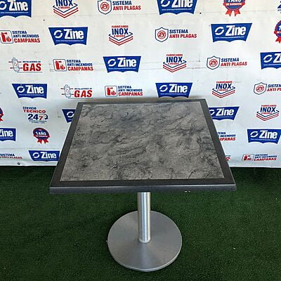 Mesa tablero cuadrada gris 80x80cm