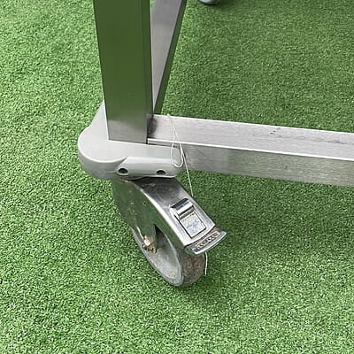 Mesa inox de refuerzo para lavado 113x75x125cm