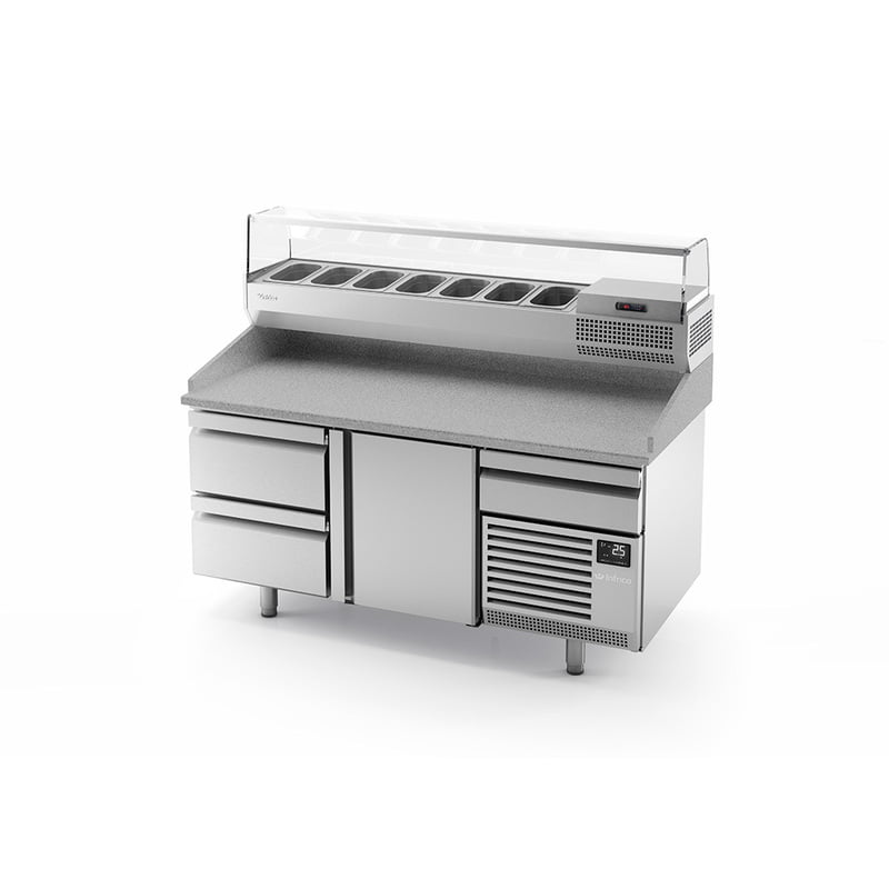 Mesa refrigerada para pizza fondo 800 MP 1740