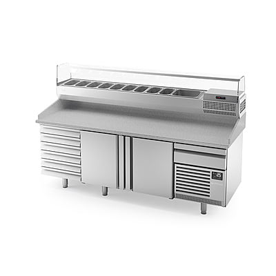 Mesa refrigerada para pizza fondo 800 MP 2300 CN