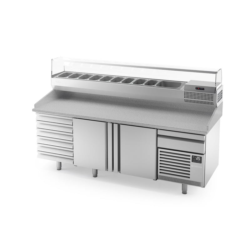 Mesa refrigerada para pizza fondo 800 MP 2300 CN