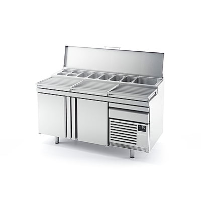 Mesa refrigerada para pizza fondo 800 MPL 1740