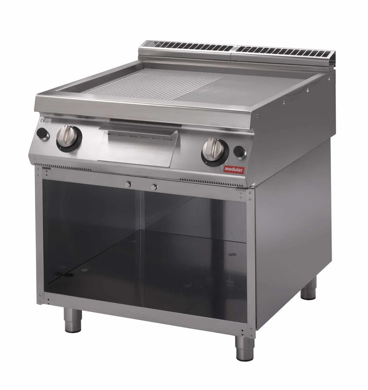 Fry-Top a gas sobre mueble abierto S.700 SV 78 FTRGS-CR