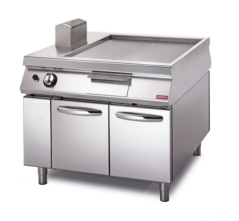 Fry-top a gas lisa sobre mueble con puertas S.1100 SE 110/100 FTGS Fry-top a gas lisa sobre mueble con puertas S.1100 SE 110/100 FTGS