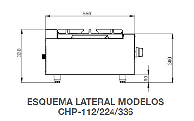 Cocina a gas Serie 550 CHP-224