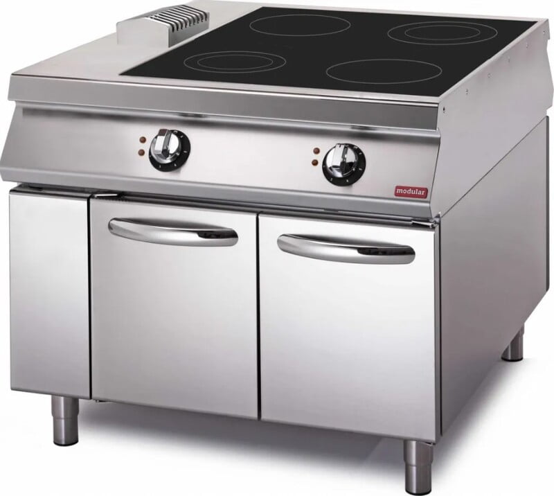 Cocina eléctricas 4 placas a inducción y mueble con puertas S.1100 SE 110/100 IND Cocina eléctricas 4 placas a inducción y mueble con puertas S.1100 SE 110/100 IND