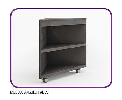 Mueble neutro de buffet modular ángulo acabado Hades