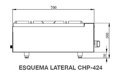 Cocina a gas Serie 700 CHP-424