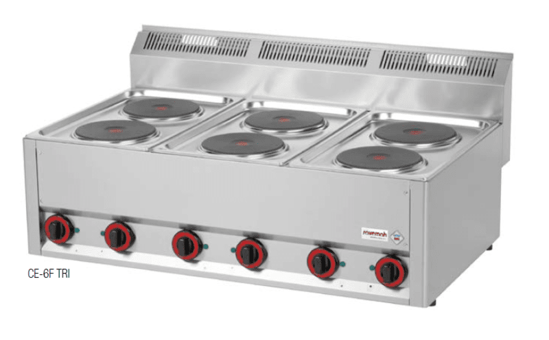 Cocina eléctrica S.600 CE-6F TRIFÁSICA