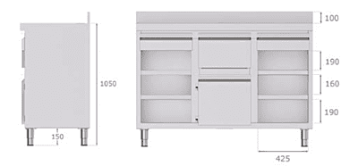 Mueble cafetero MCAF-1500